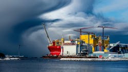 Penguins, Dogger Bank B and DolWin epsilon are lying side by side at Aibel's yard in Haugesund. Penguins, Dogger Bank B and DolWin epsilon are lying side by side at Aibel's yard in Haugesund.