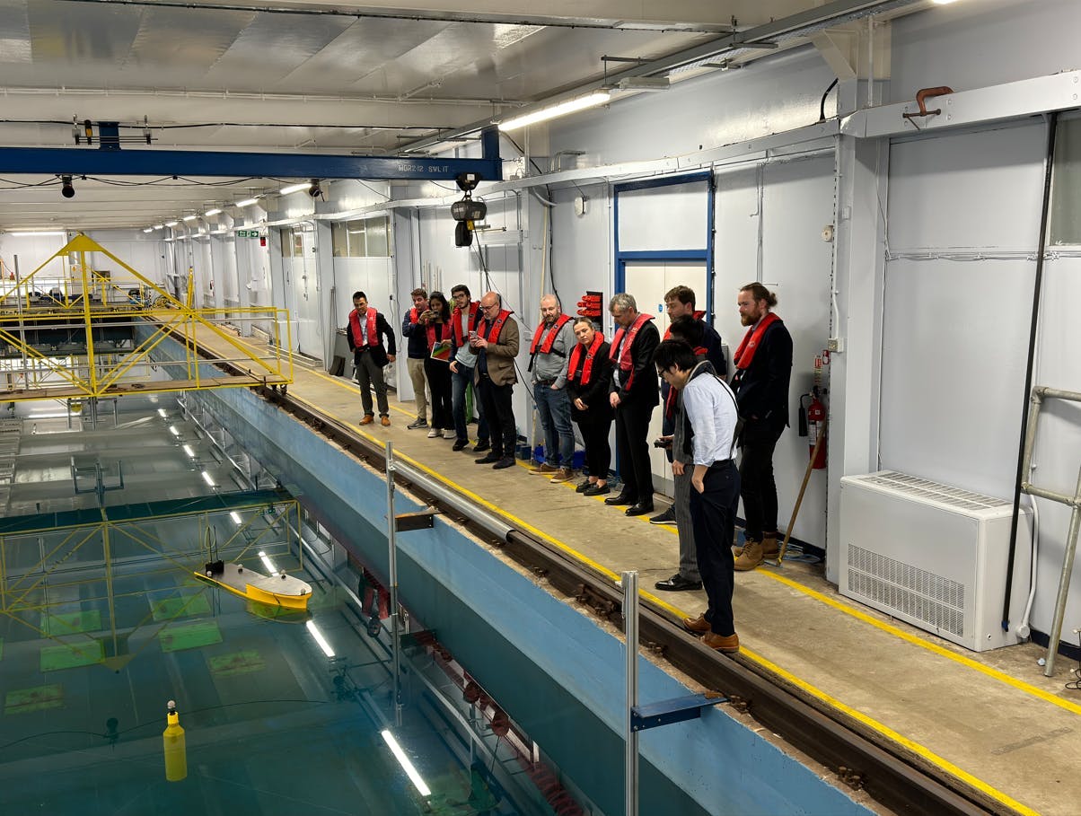 TestHOTS project team and demonstration guests monitor the testing. TestHOTS project team and demonstration guests monitor the testing.