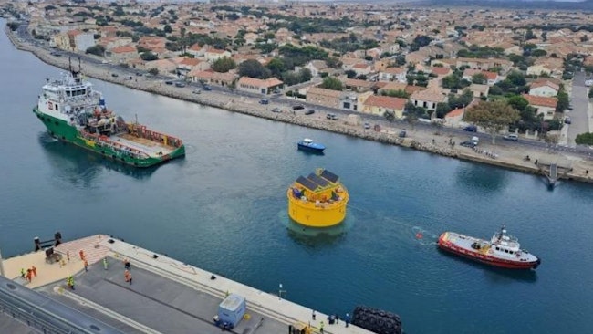 Bourbon Subsea Services recently installed the floating electrical hub which will be connected to the Eolmed pilot floating wind farm in the Mediterranean Sea.