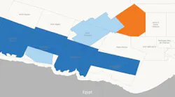 The map highlights acquisition and processing parameters for PGS' Merneith & Luxor survey. PSDM will enable accurate imaging of subsalt reservoir targets, the company said.