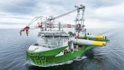 DEME&apos;s Orion vessel is installing XXL foundations at the Moray West offshore wind farm.