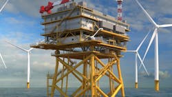 Artist&rsquo;s impression of the offshore substation platform solution for the Empire Wind offshore wind project