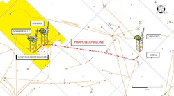 Preferred tie-in point of Anning and Somerville fields to Shell’s infrastructure (Corvette and Leman-A platforms)