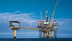 The Harald platform in the Danish North Sea The Harald platform in the Danish North Sea