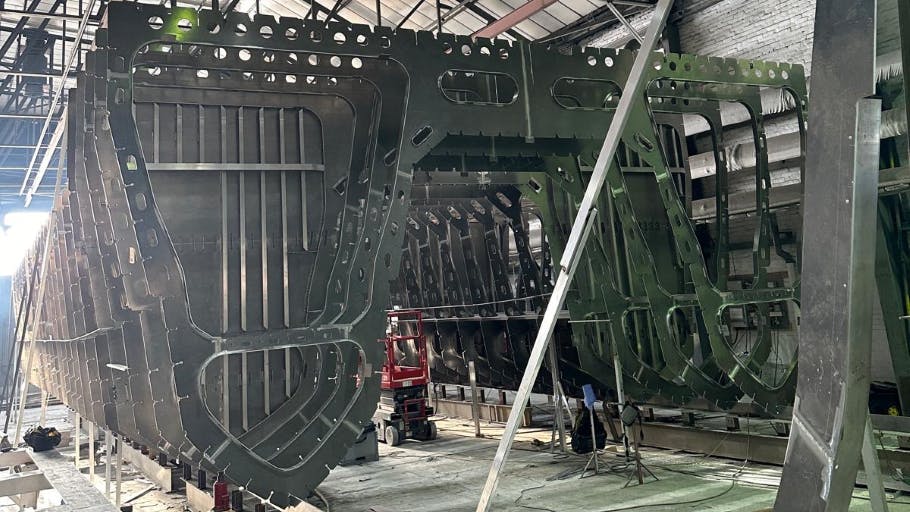 The CTV entered build in March at the Diverse Marine shipyard in Cowes, UK.