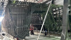 The CTV entered build in March at the Diverse Marine shipyard in Cowes, UK. The CTV entered build in March at the Diverse Marine shipyard in Cowes, UK.