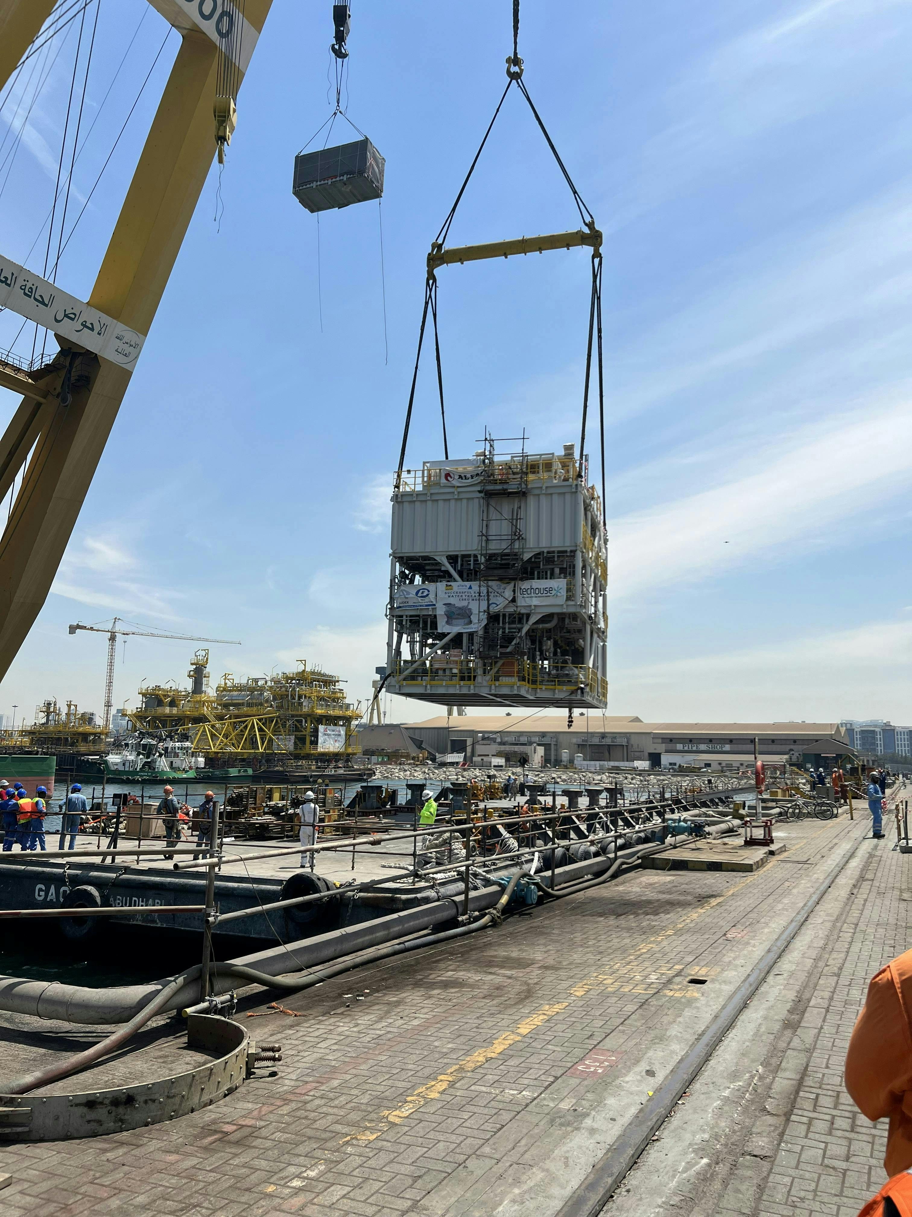 Transportation of the SRU module Transportation of the SRU module