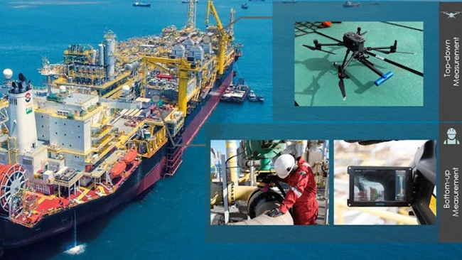 Measuring methane at an FPSO