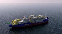A visual render of FPSO Agogo A visual render of FPSO Agogo