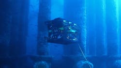 The AID measures 1.25 x 0.85 x 0.77 m and weighs 320 kg in air and can operate in water depths down to 3,000 m. It can fly in DP mode and has both station keeping and remote control functionalities. The AID measures 1.25 x 0.85 x 0.77 m and weighs 320 kg in air and can operate in water depths down to 3,000 m. It can fly in DP mode and has both station keeping and remote control functionalities.