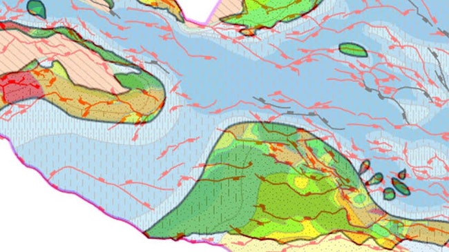 An example geological map was generated in 2021 from a study to help find the sweet spots for CO2 storage sites.