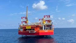 Nong Yao C production facility in position Nong Yao C production facility in position