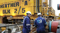 Heather and Broom are adjacent oil fields that were produced through Heather Alpha, a fixed steel offshore platform, with Broom connected via a subsea tieback.