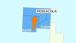 Deltic's licenses are highlighted in blue, with other license blocks in beige. Deltic's licenses are highlighted in blue, with other license blocks in beige.