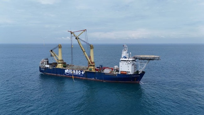 Jumbo’s DP2 Fairplayer vessel was deployed for the operations for Yunneng Wind Power Co. Ltd.