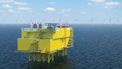 Artist impression of the 2-GW HVDC platform Artist impression of the 2-GW HVDC platform