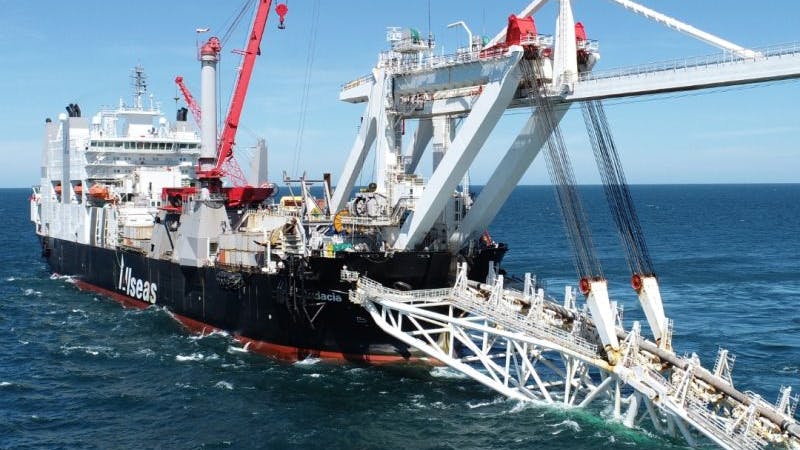 Last week the Audacia team completed the 262-km Barossa gas export pipeline in the southern Timor Sea.