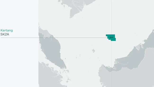 Kertang, located in Block 2A, is operated by Longboat (52.5%) with partners Petronas and Petros.