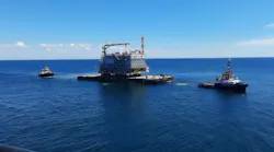 Pioneering Spirit has completed her first assignment of the 2024 lift season with the installation of the offshore substation for the Eoliennes en Mer Iles d’Yeu et de Noirmoutier wind farm project offshore France.