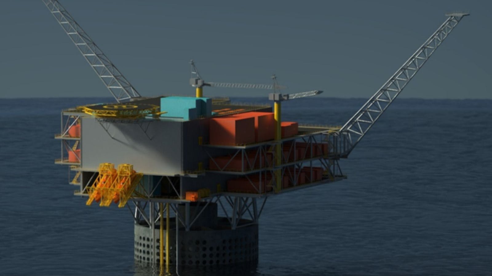 Conceptual hydrogen plant layout for repurposed large oil and gas asset