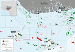 Africa Oil's Nigeria regional map of assets as of May 2024 Africa Oil's Nigeria regional map of assets as of May 2024