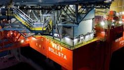 The West Bollsta semisub rig was built in 2019. The West Bollsta semisub rig was built in 2019.