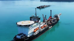 The Lorelay vessel was designed for the execution of small and medium diameter pipeline projects of any length in unlimited water depths, the company said.