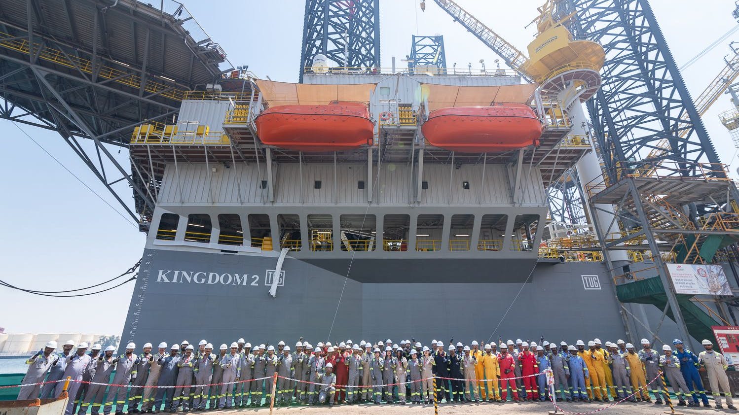 About a month ago, Lamprell hosted the naming ceremony of the Kingdom 2 jackup rig at the Hamriyah facility. Kingdom 2 marks the 30th jackup drilling unit constructed by Lamprell.