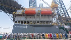 About a month ago, Lamprell hosted the naming ceremony of the Kingdom 2 jackup rig at the Hamriyah facility. Kingdom 2 marks the 30th jackup drilling unit constructed by Lamprell. About a month ago, Lamprell hosted the naming ceremony of the Kingdom 2 jackup rig at the Hamriyah facility. Kingdom 2 marks the 30th jackup drilling unit constructed by Lamprell.
