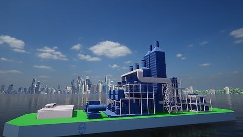 Ocean-Power's floating units have a 200-MW to 250-MW power pack. Power is supplied to the nearby platforms for the offshore version and to the grid inshore.