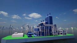 Ocean-Power's floating units have a 200-MW to 250-MW power pack. Power is supplied to the nearby platforms for the offshore version and to the grid inshore. Ocean-Power's floating units have a 200-MW to 250-MW power pack. Power is supplied to the nearby platforms for the offshore version and to the grid inshore.