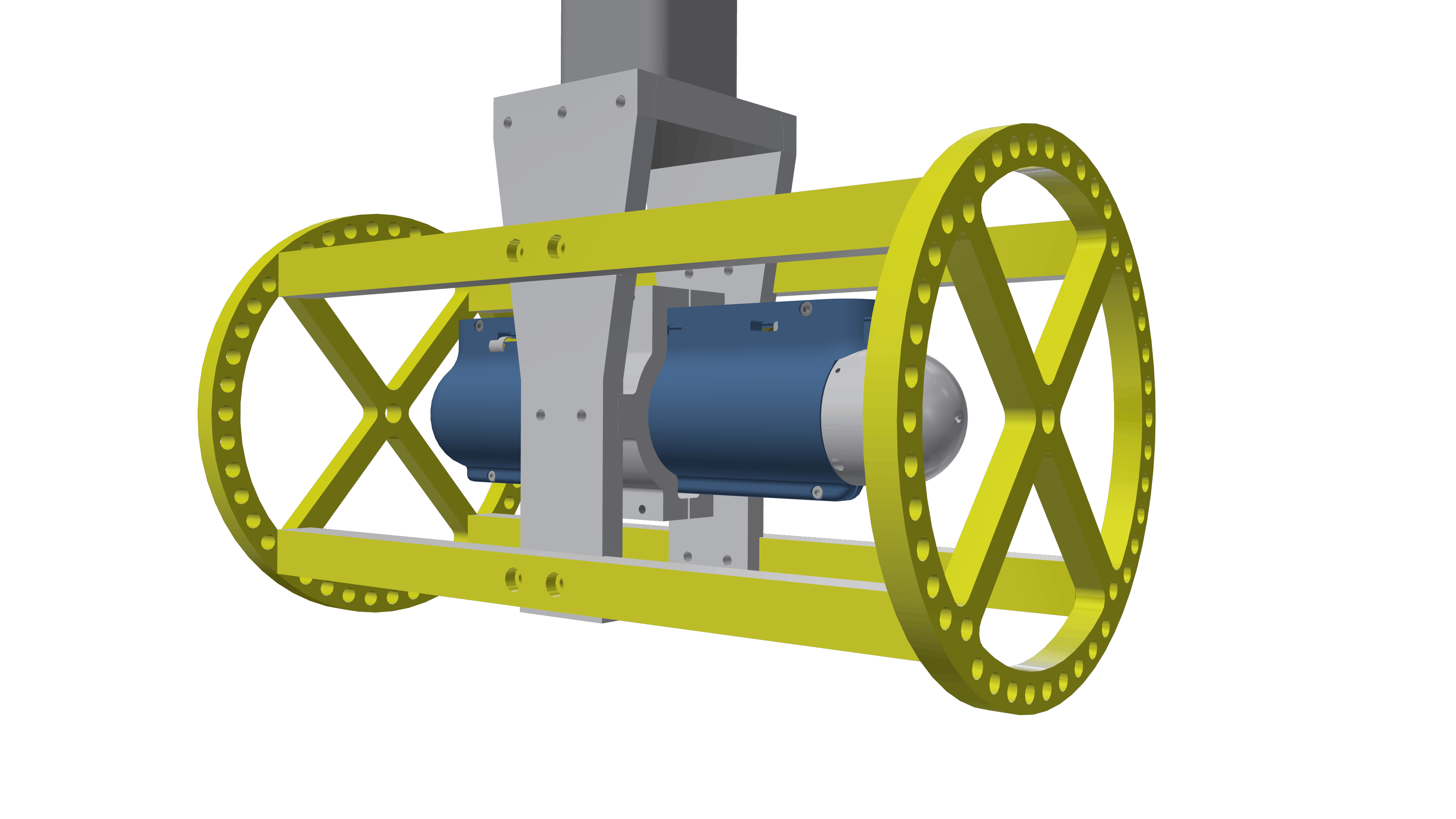 This illustration shows the latest FiGS sensors mounted in an inspection arm.