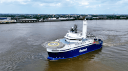 The christening of the first American-built, owned and crewed offshore wind service operations vessel, Eco Edison, took place in May. The christening of the first American-built, owned and crewed offshore wind service operations vessel, Eco Edison, took place in May.