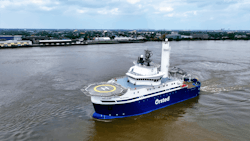 The christening of the first American-built, owned and crewed offshore wind service operations vessel, Eco Edison, took place in May. The christening of the first American-built, owned and crewed offshore wind service operations vessel, Eco Edison, took place in May.