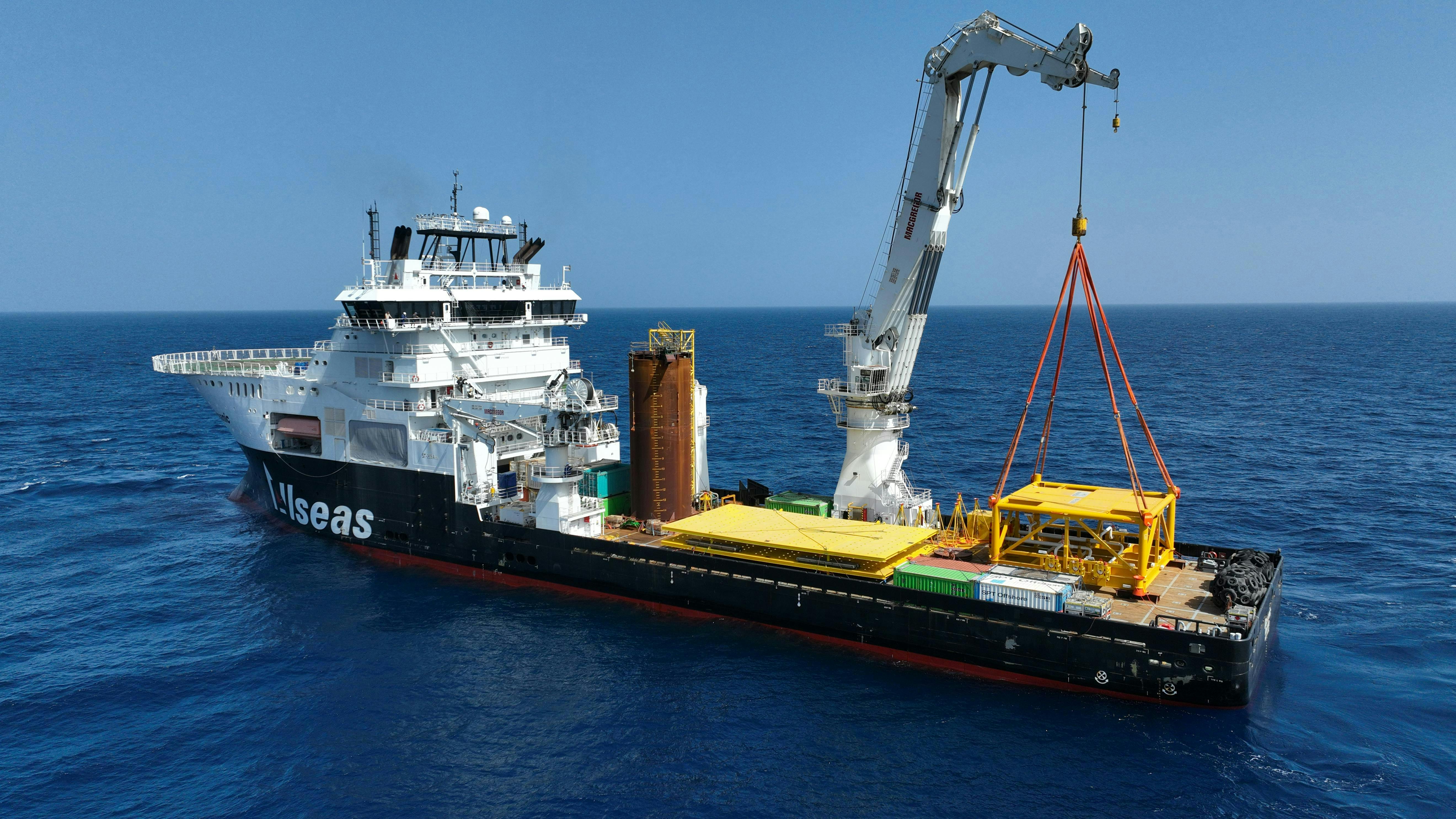 Manifold installation from the subsea construction vessel Oceanic.