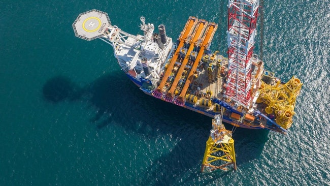 As another example, for KENC’s sea-fastening scope on the Saint-Brieuc project, the company said several support vessels were mobilized at different stages to carry out the work as it progressed, from drilling of foundations, grouting, installation of casing and then the installation of jackets.