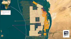 Map showing available TGS subsurface data onshore and offshore Mauritania