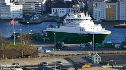 The AHTS Skandi Jupiter is photographed April 2024 in Bergen.