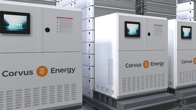 Rendering of a Corvus Blue Whale ESS installation.