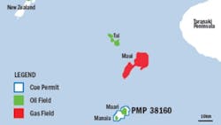 PMP 38160 is operated by OMV New Zealand Ltd. with partner Cue Taranaki Pty Ltd. (5%). PMP 38160 is operated by OMV New Zealand Ltd. with partner Cue Taranaki Pty Ltd. (5%).