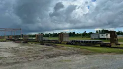 Twin Brothers Marine structural components are being prepared for delivery. Twin Brothers Marine structural components are being prepared for delivery.