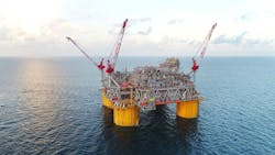 Appomattox, a deepwater oil and gas project, is Shell’s floating platform in the Gulf of Mexico. Appomattox, a deepwater oil and gas project, is Shell’s floating platform in the Gulf of Mexico.