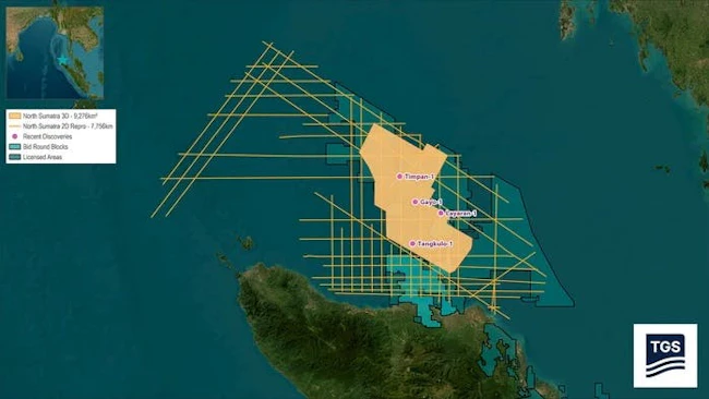 TGS 2D and 3D seismic data offshore N. Sumatra ties key discoveries to the rest of the basin, according to the company.