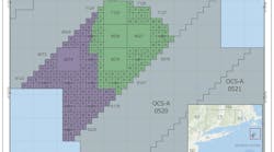 The New England Wind 1 and 2 lease areas. The New England Wind 1 and 2 lease areas.