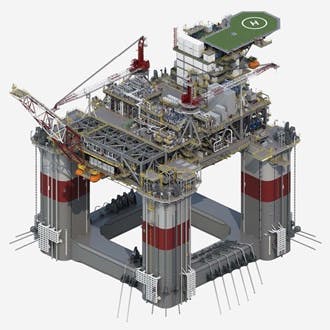 The Anchor semisubmersible FPU has a design capacity of 75,000 gross bbl/d of oil and 28 gross MMcf/d of natural gas.