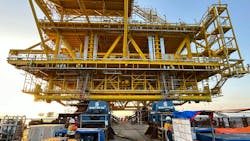 Sarens says the objective of the Marjan Increment Program (MIP) package 2 offshore oil facilities (along with other MPI packages) is designed to increase total oil processing capacity from 600 to 800 MBCD. Sarens says the objective of the Marjan Increment Program (MIP) package 2 offshore oil facilities (along with other MPI packages) is designed to increase total oil processing capacity from 600 to 800 MBCD.