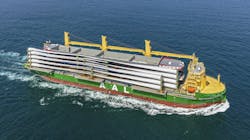 AAL Shipping reports that its heavy lift carrier AAL Limassol has completed its maiden voyage to Europe, safely delivering over 89,000 freight tons of multipurpose cargo on a single sailing. AAL Shipping reports that its heavy lift carrier AAL Limassol has completed its maiden voyage to Europe, safely delivering over 89,000 freight tons of multipurpose cargo on a single sailing.