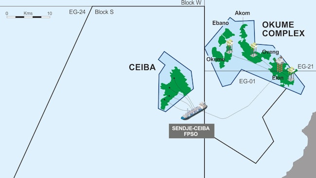 Block G (Ceiba Field and Okume Complex) operations map