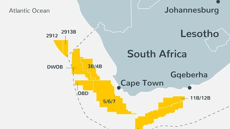 Orange basin offshore South Africa