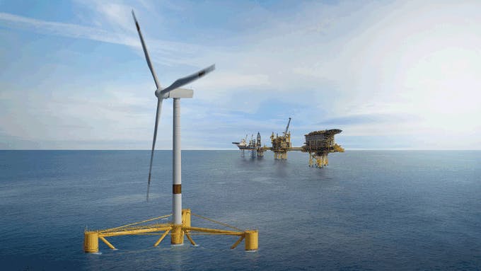 TotalEnergies has launched a floating offshore wind pilot project to supply renewable electricity to an offshore oil and gas platform in the North Sea.